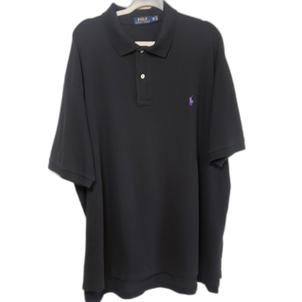 Polo Ralph Lauren Shirt Mens Big & Tall 3XB Black Casual Preppy Pony Logo Top
